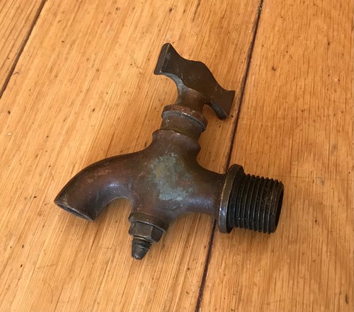 Antique brass tap garden - antique,
