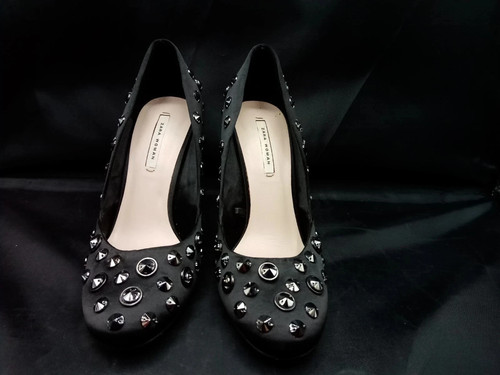 Zara woman black satin - zara,