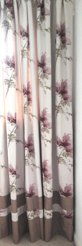 Sanderson pink floral mocha - sanderson,