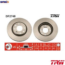 2x BRAKE DISC DF2748 FOR VOLVO