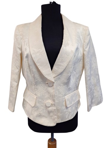 Alex cream floral brocade - &,