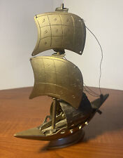 Vintage Brass Sailing Ship Boat Decorative Sail Vessel Craft Keel Barque Yacht