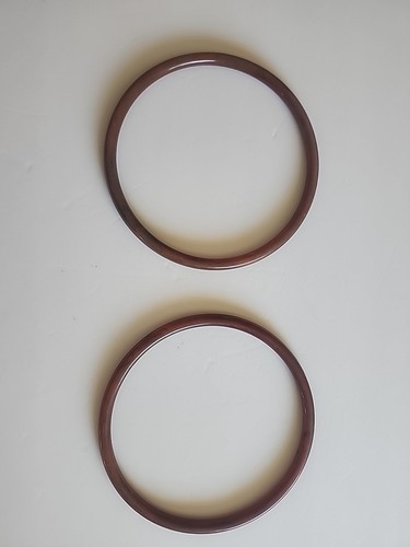 Plastic craft rings brown - plastic,