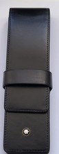 Montblanc Meisterstuck 2 Pen Black Leather Pouch/Case.