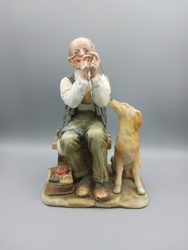 Old man with dog - old, threading