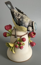 Franklin Mint Ceramic Bird Bell ~ The Blue Tit ~ Peter Barrett ~ Excellent