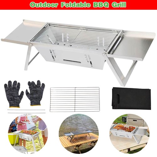 Stainless steel portable bbq - stainless,