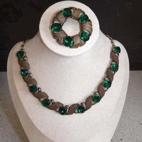 Necklace brooch set - necklace, &