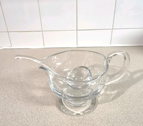 Large glass pedestal sauce - glass,