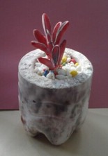 Small Handmade Marbled Concrete Plant Pot