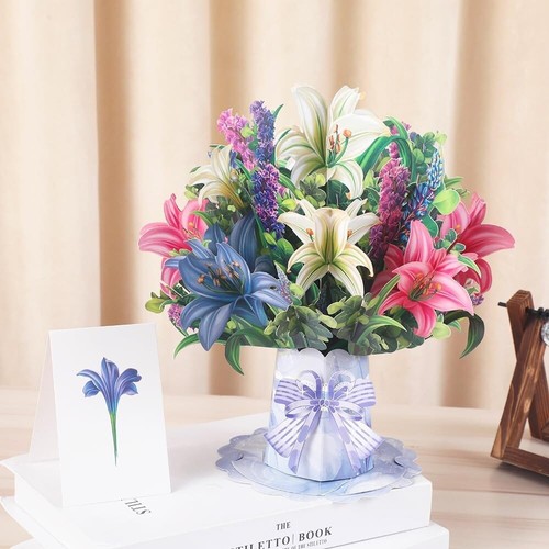 Pop flower greeting - up,