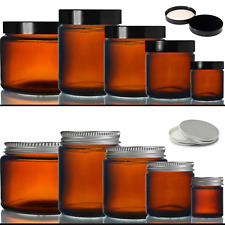 Amber Glass Jars with Airtight
