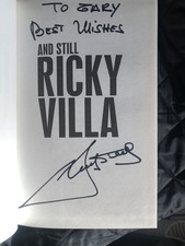 V RARE Football Spurs & Argentina Legend Ricky Villa Signed 1st Edition GC Book