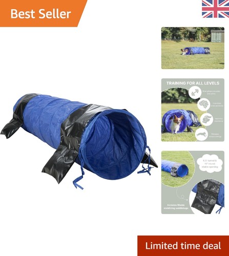 Portable blue agility tunnel - portable,