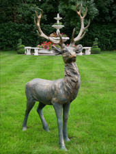 Large Resin Stag Deer Doe with