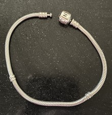 Pandora Moments 925 Sterling Silver Snake Chain Bracelet 19.5cm 