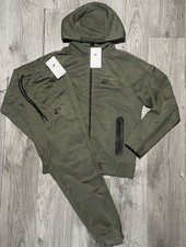 Nike Tech Fleece Full Tracksuit Army Green - Size M Slim fit (Regular fit S) Des