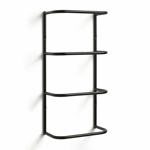 Towel rack wall - mounted, black