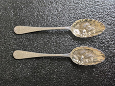 2 x Silver Plated Spoons E &