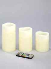 Remote Controlled Colour Changing LED Candles Set of 3