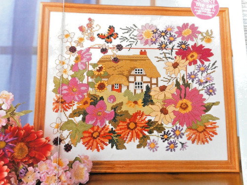 Thatched cottage autumn - thatched, &