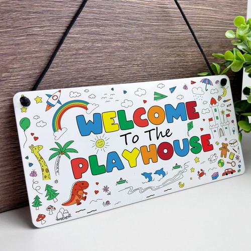 Playhouse welcome sign for - welcome,