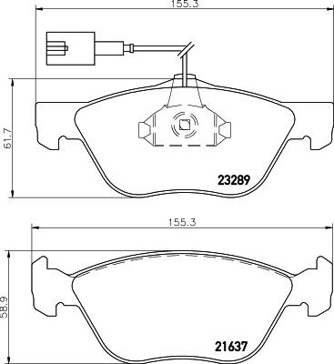 Mintex front brake pad set - brake,
