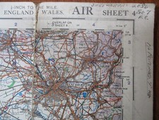 RAF War Office 1942 Ordnance Survey Air Map, NORTH WALES & MANCHESTER, Sheet 4
