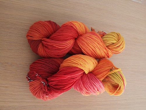Hand dyed 100 wool yarn - yarn, dk