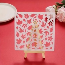 🇬🇧 leaf leaves stencil reusable. Painting, card making crafts scrap-booking