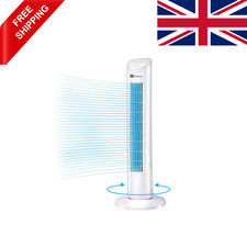 PureMate Bladeless Tower Fan with Oscillating & Aroma Function Portable 39"White
