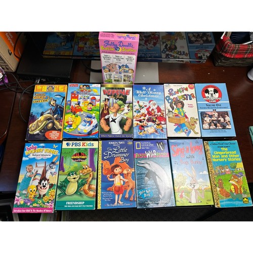 Vintage kids vhs tape lot - tape, 13pc