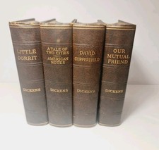 Vintage 1930s Charles Dickens Books - 4 Volumes of Odhams Press, London
