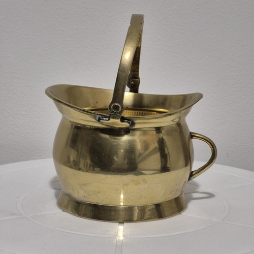Vintage small brass - brass, coal