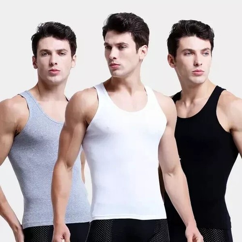 Mens 100 cotton vests tank - 6x,