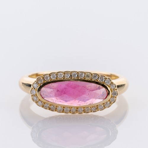 585 yellow gold ring - , with