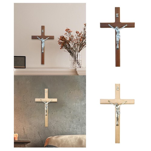 Wooden wall crucifix cross - wall,
