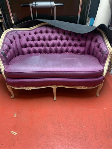 Vintage antique purple sofa - vintage,