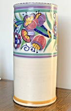 Carter Stabler Adams Poole Pottery 1920's 9" Tall Cylinder Vase Ann Hatchard (?)