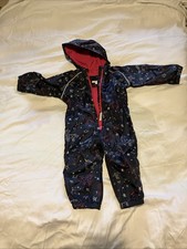 Dark Blue Unicorn Puddle Suite With Blush Pink Lining 12-18 Months