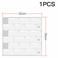 1-10X Self Adhesive Wall Tile Peel and Stick Subway Brick Tiles Mosaic Stickers