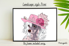CHINESE CRESTED A4 PICTURE