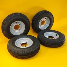 4x Wheel & Tyre 4.80x8 4.00x8 400x8 for Maypole MP6812 Erde 121 Erde 122 Trailer