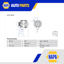 Alternator fits MG MGTF 1.8 02
