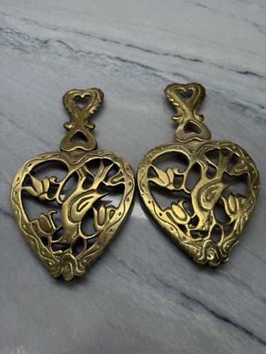 Vtg gold tone brass - vtg,