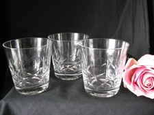 3 x  Lead Crystal Cut Glass