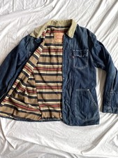 Beautiful! Levi’s Blanket-Lined Long Trucker Jacket Cord Collar S