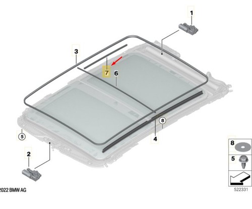 Bmw u11 glass slide - bmw, slide/tilt