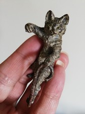 Antique Cold Painted Austrian Bronze, Cat with Cane