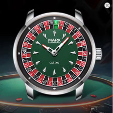 luxury casino roulette wheel watch that spins.